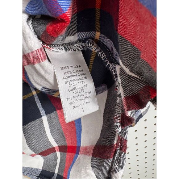 Current Elliot x Barneys New York button down flannel shirt size 1 size M - Picture 5 of 6